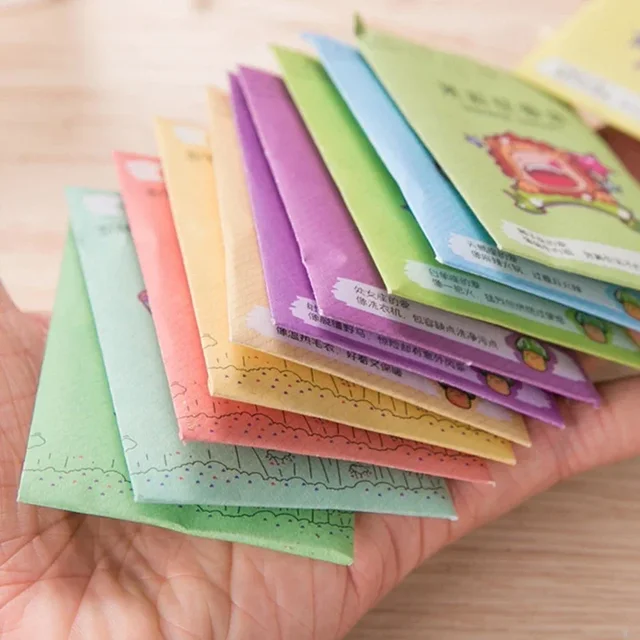 12pcs Fragrance Sachets Freshener Bag Natural Aromatherapy Random Taste Incense Wardrobe-Cupboard AirFlavor Scent Lemon Rose 1