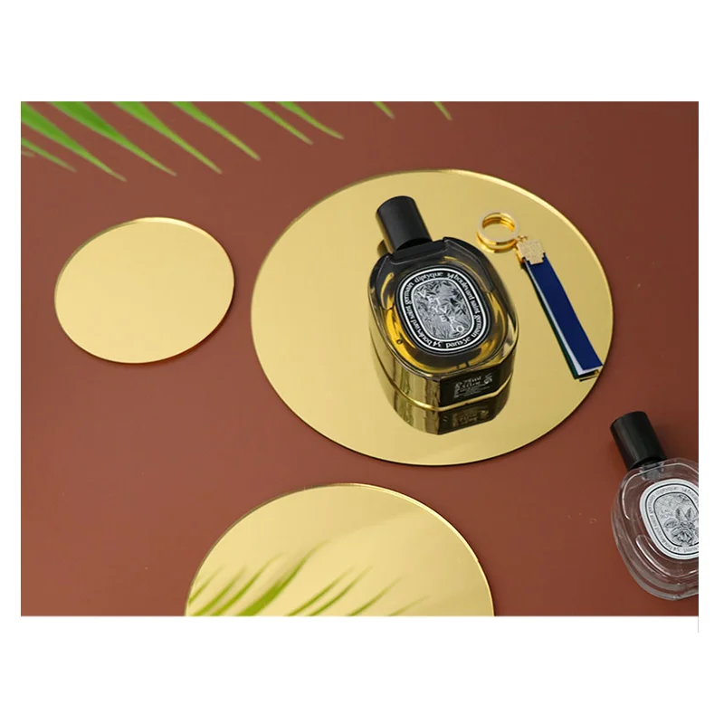 Gold Silver Transparent Black White Frosted Acrylic Disc DIY Painting Project Circular Acrylic Decorative Plate 10/50/100PCS