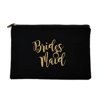 Bride Team Print Bridesmaid Gifts Women's Makeup Bags Female Toiletry Bag Cosmetics Case Bag Storage Wash Pack Travel Organizer 2