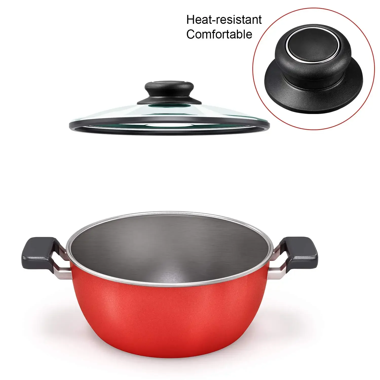 Description Picture 5 of item2Pcs Replacement Knob Handle For Glass Lid Knob Handle Stainless Steel Pot Pan Cover Cookware Handle Accessories Kitchen Tools