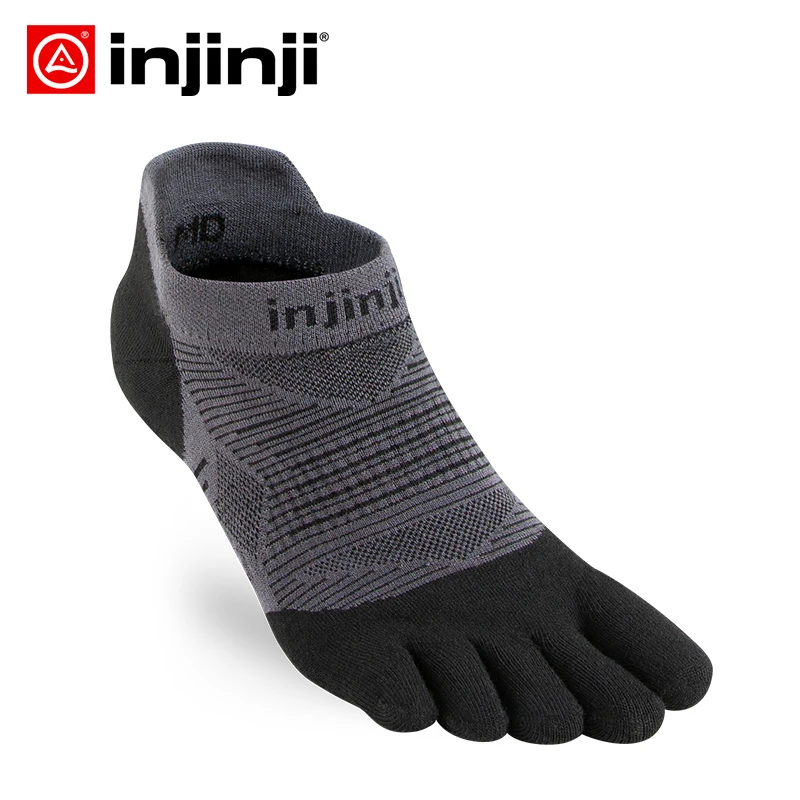 Injinji Five-Finger Running Socks for Men Low-cut Thin COOLMAX