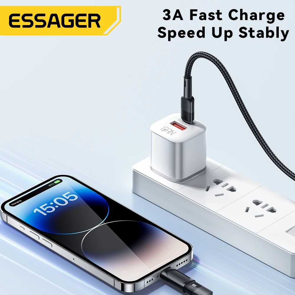 Essager PD OTG 어댑터, 아이폰 15, 14, 13, 12 프로 맥스, 아이패드, USB 타입 C-IOS 수 변환기, 고속 충전 어댑터, 20W