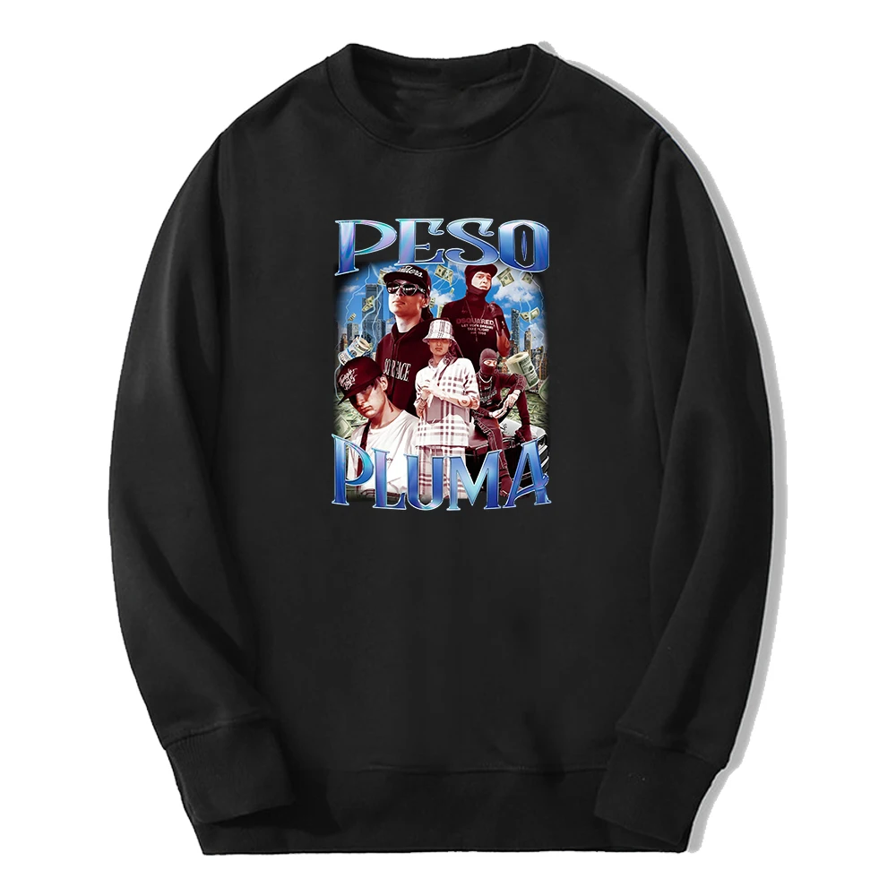 

Peso Pluma Vintage Style Unisex Crewneck Long Sleeve Streetwear Women Men Sweatshirt 2023 Hip Hop Clothes