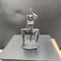 Chinese Antique Bronze Bronze Statue Hand-carved Nude Girl Body Art Ornament 1