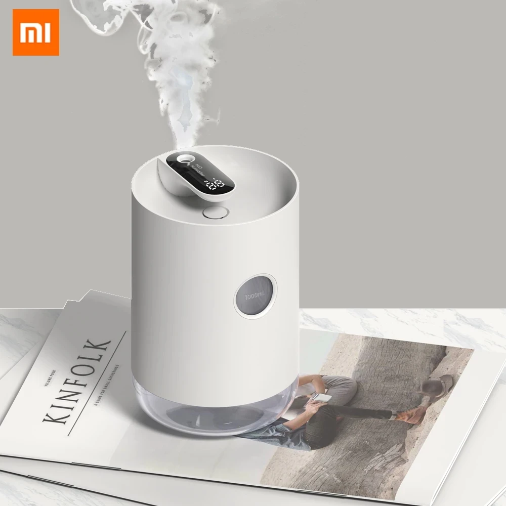 Xiaomi Home Air Humidifier 1L 3000mAh Portable Wireless USB Aroma Water Mist Diffuser Battery Life Show Aromatherapy Humidif deerma aromatherapy humidifier diffuser ultrasonic fog 5l quiet aroma mist maker led touch screen timing function air humidifier