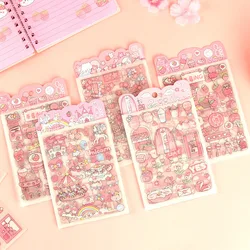 4 Sheets/pack Kawaii Stickers Anime Sticker Cartoon Scrapbooking Label For DIY Diary Album Journaling Stationery School Supplies