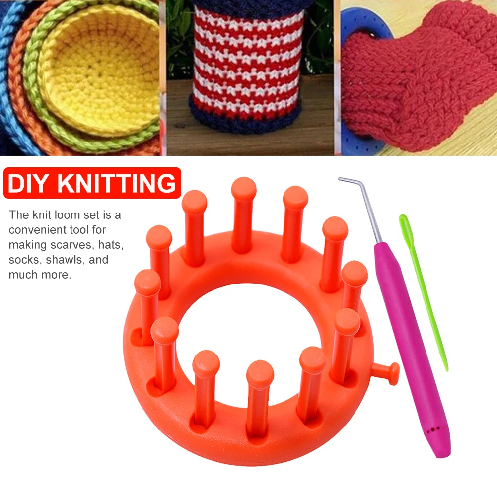 Small Knitting Loom for Beginners DIY Handmade Wool Knitting Tool Hat Loom  Weaving Loom for Hat Shawl Leg & Arm Warmers Scarf - AliExpress