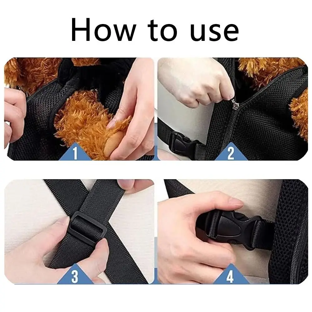 Adjustable Pet Backpack Double Shoulder Breathable Cat Carrier Bag Dog Carrier Backpack for Small Dog Cat Outdoor Accessories