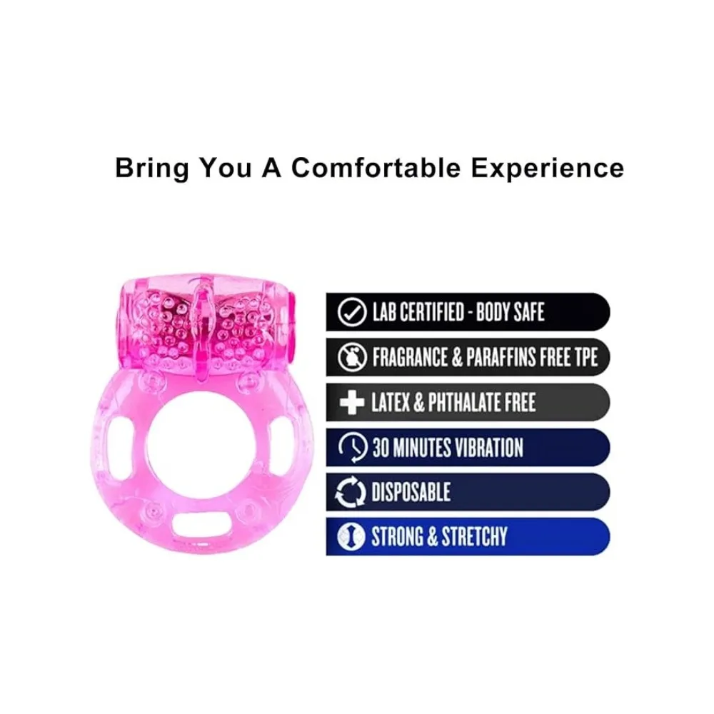 Vibrating Silicone Cock Ring 3