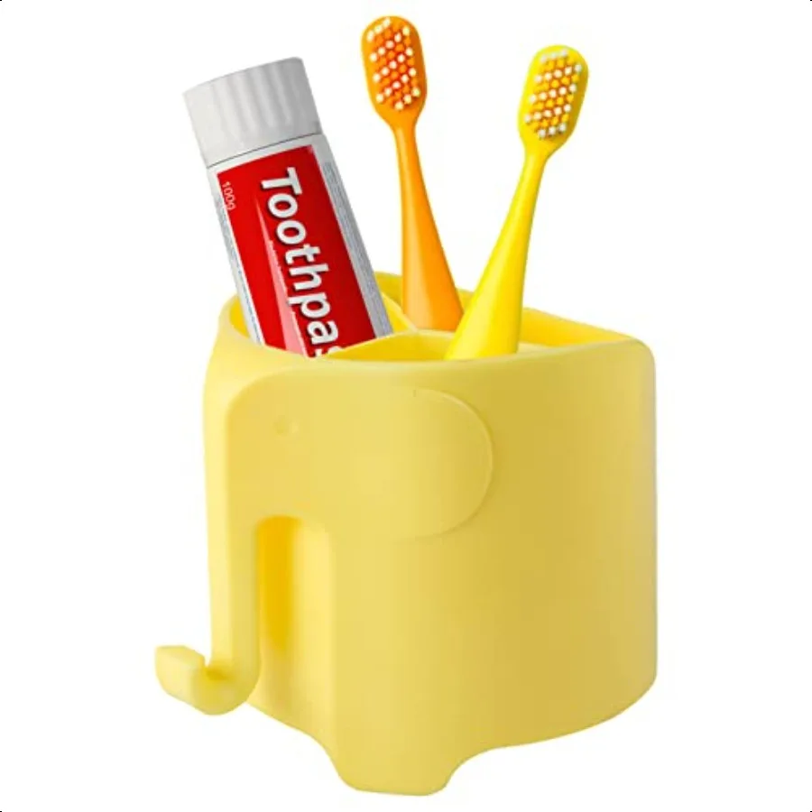 Cute Elephant Suction Cup Toothbrush Holder for Toddlers