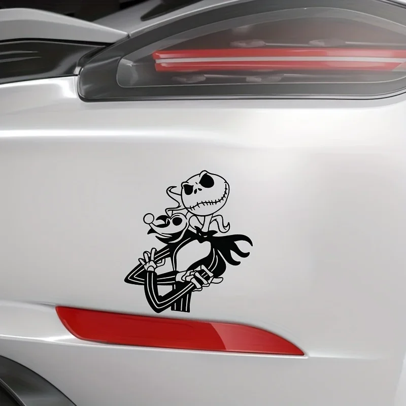 12 Nightmare Before Christmas Vinyl Decal Stickers – Jack & Sally Skellington Ornaments