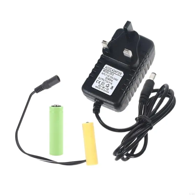 Universal 3V AM3/LR6/AA Battery Eliminators EU/US/UK Powered Cable Replace 2Pcs 1.5V AA Size Battery Cable