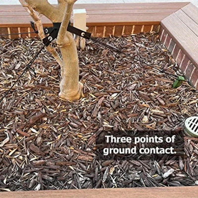 Durable Rust-Proof Garden Plant Support Anchor Outdoor Yard Young Tree Staking Kit for Sturdy Plant Fixing