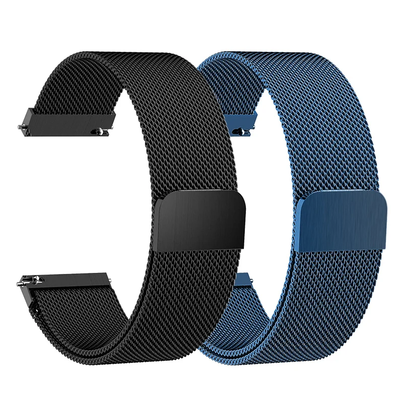 Sleek Milanese Loop Metal Bracelet Watch Band, 20mm/22mm Strap