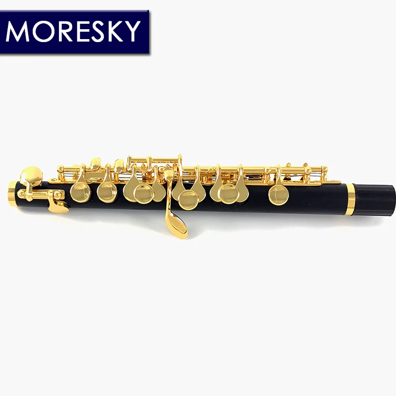 Ebony Piccolo C Key Cupronickel Gold Plated Body Material Grenadilla MPC-1631 MORESKY flute instrument wind music instrument