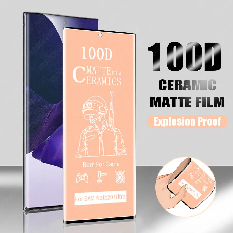 

Full Cover Matte Ceramics screen protection for Samsung Galaxy Note 8 9 10 Plus 20 5G Ultra S8 S9 S10 S20 S21 S22 Plus Ultra 5G