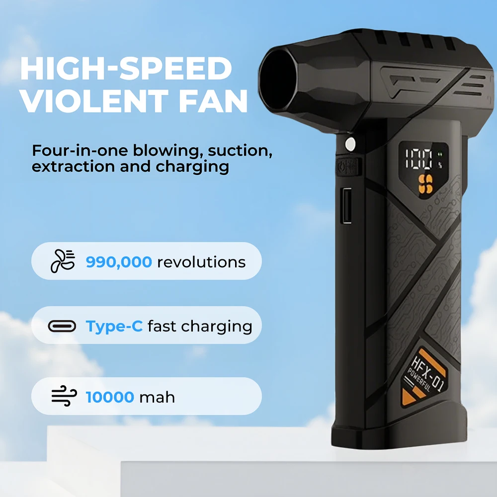 Portable Turbo Air Blower with Strong Airflow for Cleaning