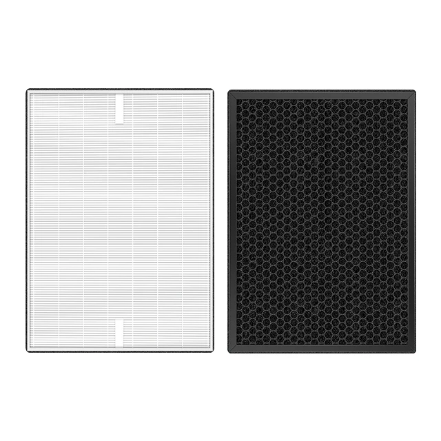 

Replacement For TCL TKJ400F-S3 TKJ400A5 Air Purifier Filter HEPA 363*280*33mm and Activated Carbon Filter 363*280*20mm Set