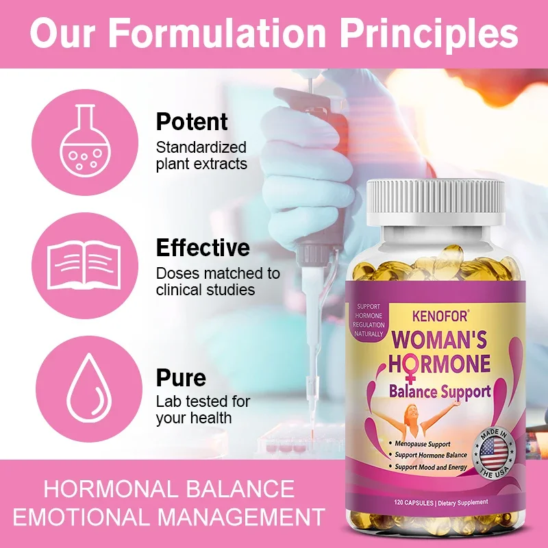 Female Hormone Balance Premenstrual Syndrome Relief Bloating Weight Management PCOS Menopause