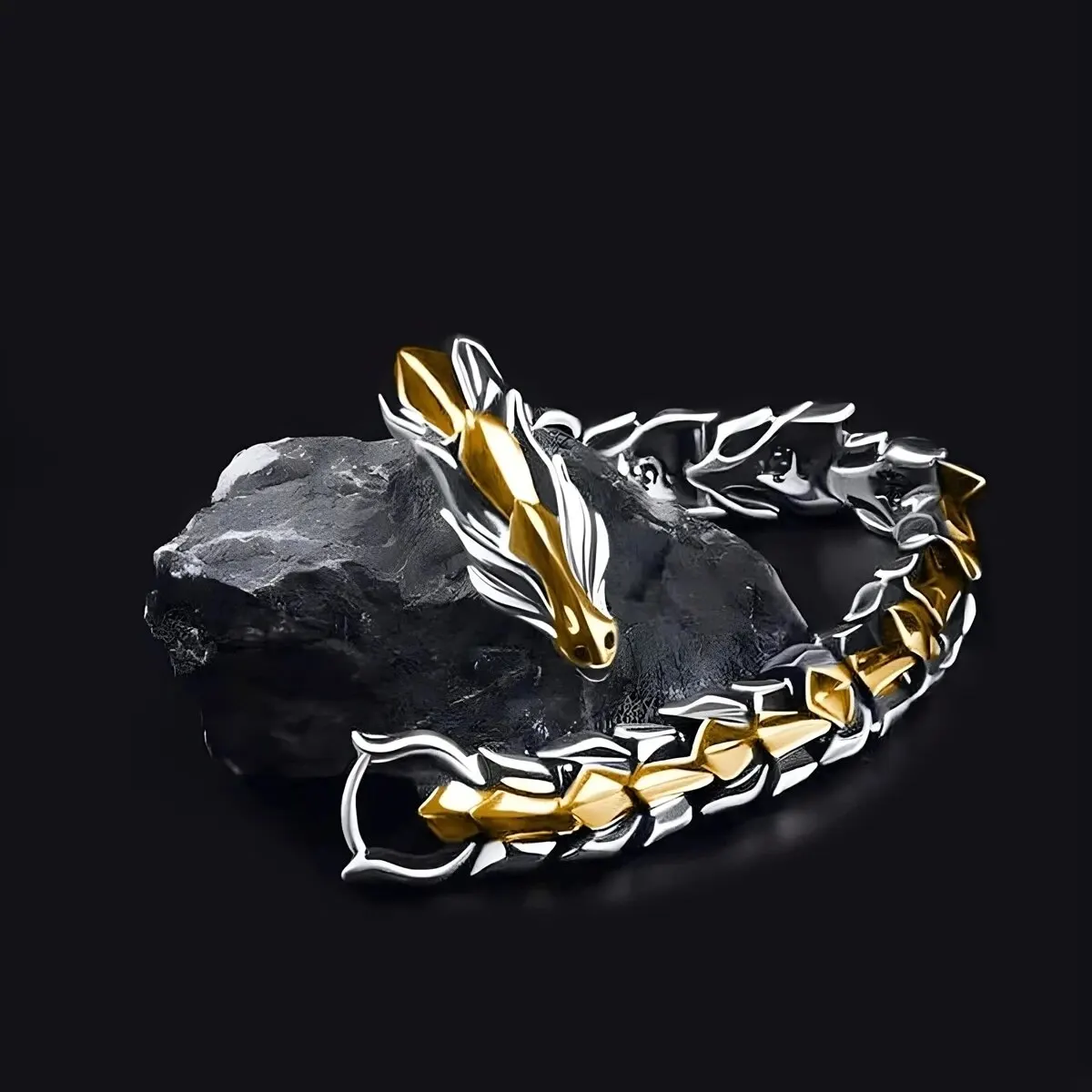 Men's Viking Dragon Bangle Bracelet 20CM 3 Color