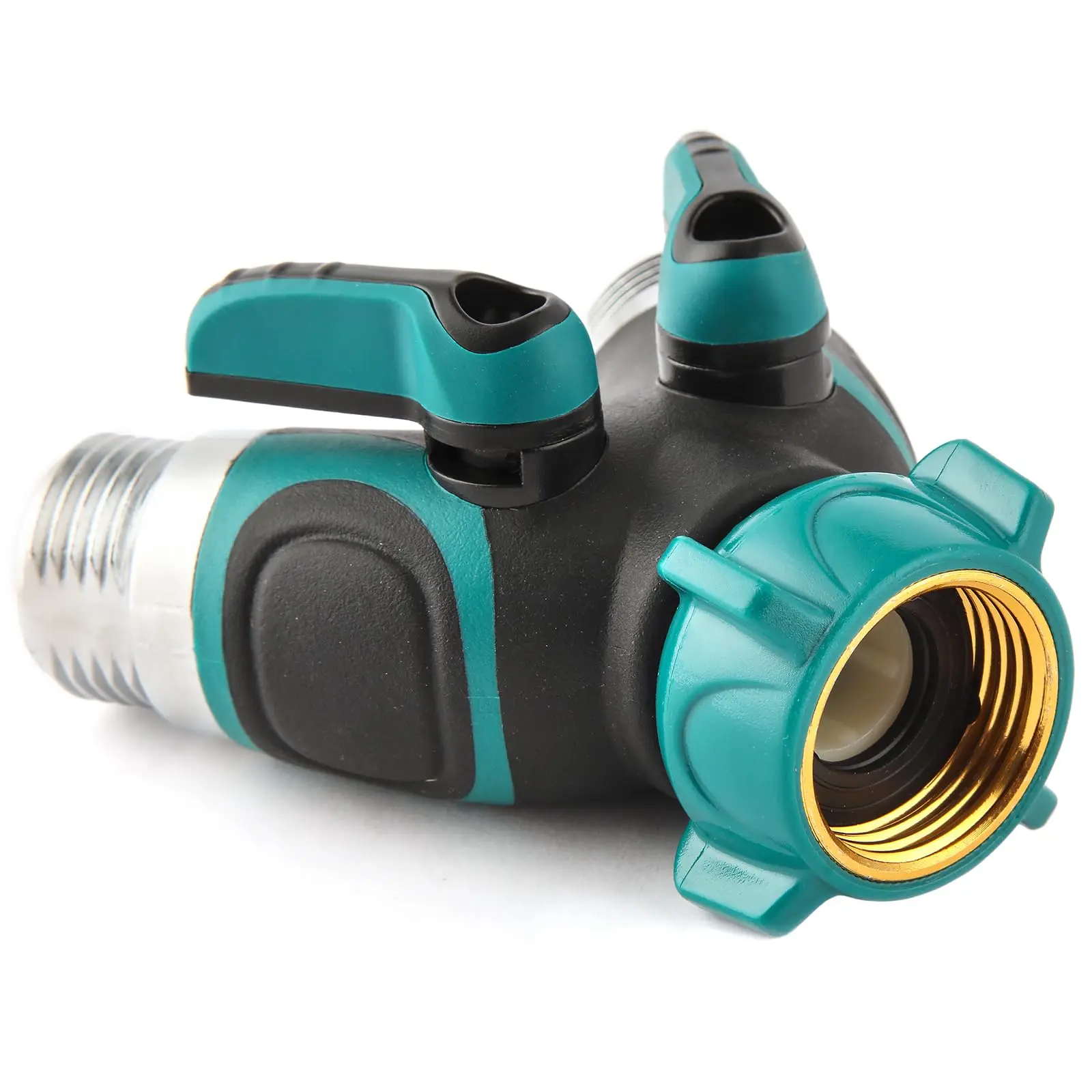 Y-Type Garden Hose Splitter Garden Hose Connector with Faucet Watering Shut Off for Landscaping Flower Planting Irrigation