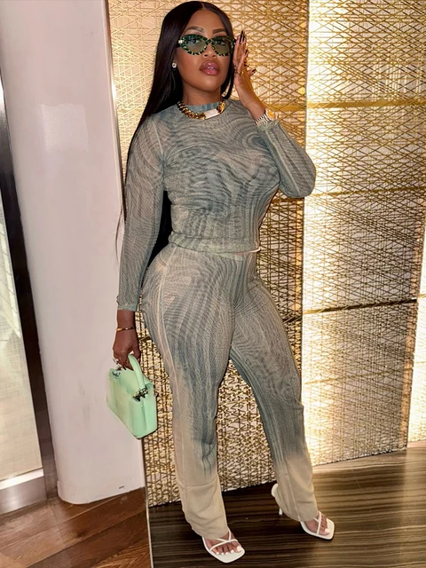 Julie Printed Full Sleeve O-neck Pant Set 4