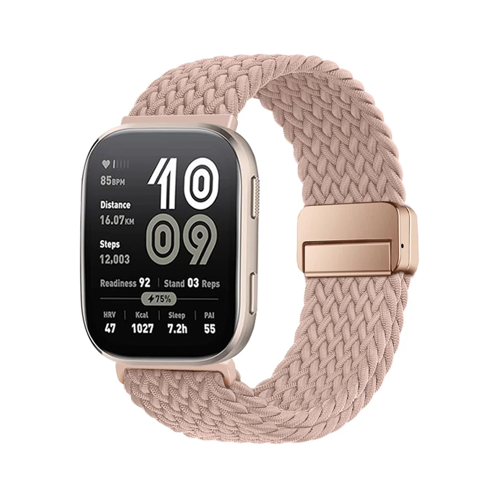 Braided Magnetic Bracelet Strap for Smartwatch – 20mm/22mm Adjustable Watch Band