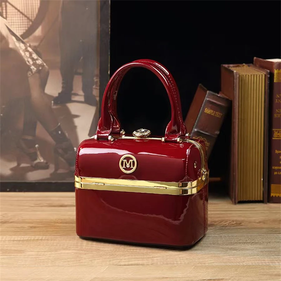 Damen brieftasche im Mini-Box-Stil, Vintage-Einkaufstasche mit