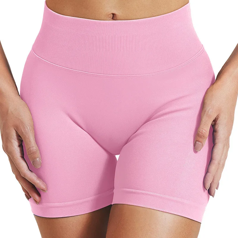 4.5'' Impact Shorts Seamless Low Ribbed Waistband Gym Shorts Scrunch Bum Yoga Shorts Booty High Stretch Running Bike Shorts 3