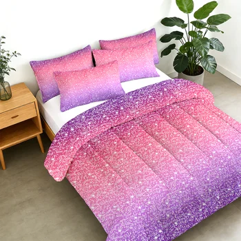 2/3-Piece Ombre Glitter Print Comforter Set – Twin to King Sizes 1