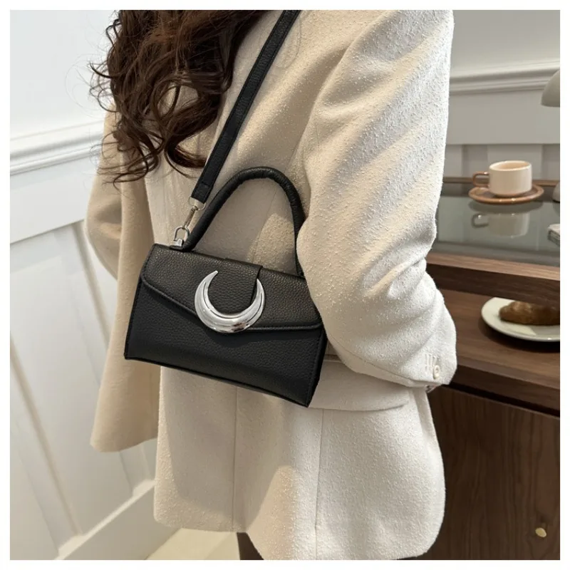 Fashion Solid Color 2024 New Western-style Casual Korean Crossbody Shoulder Bag Handbag for Women Small Square Shoulder Bag