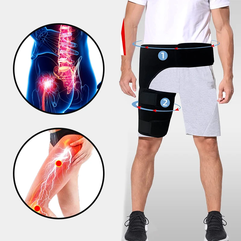 Manicotto di compressione della coscia del tutore dell'anca per l'artrite articolare della Sciatica cintura di supporto dell'inguine dell'inguine dell'involucro del dolore dell'anca muscolare