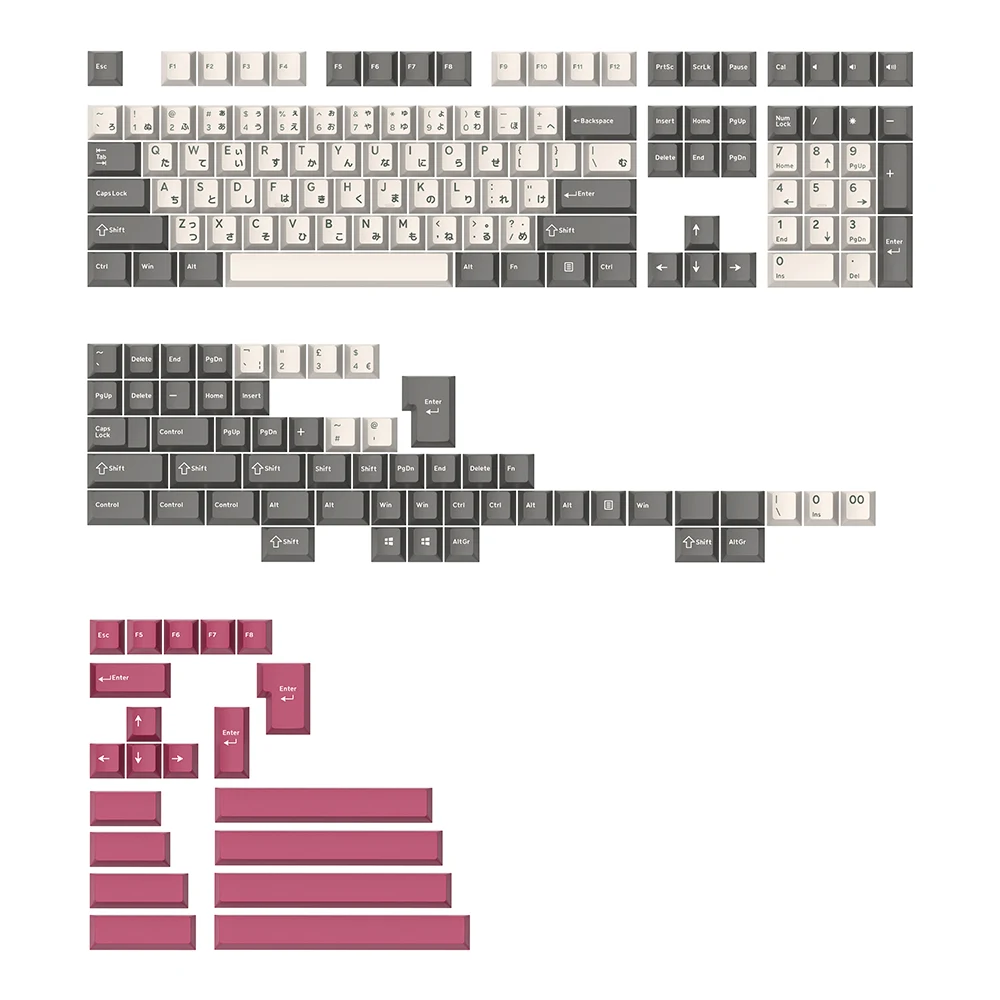 Gj-espaço Pbt Doubleshot Keycap Grupo Teclado Mecânico Perfil Cereja Astronauta Hirigana Cryillic Hangual Alice - Imagem 5