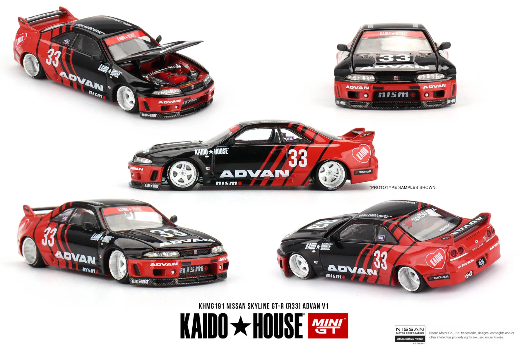 Kaido House MINIGT 1:64 Nissan Skyline GT-R (R33) Kaido