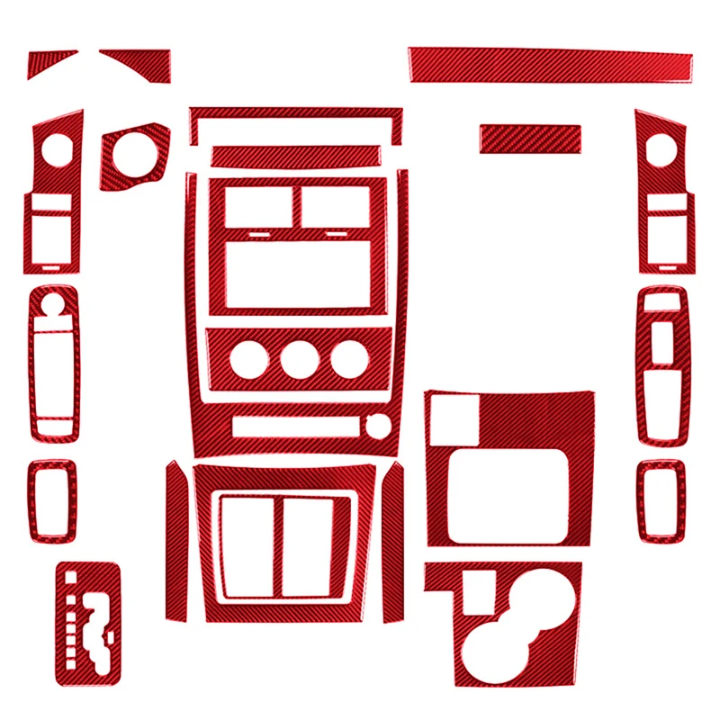 

Car Carbon Fiber Red Stickers Car Interior Decorative Accessories For Jeep Liberty 2008 2009 2010 2011 2012