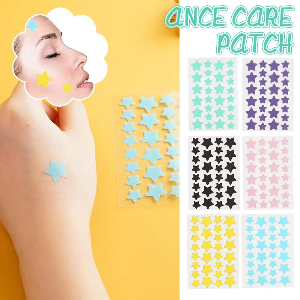 28PCS Pimple Patch Acne Cover Colorful Invisible Star Acne Removal Skin Care Stickers Concealer Face Spot Beauty Makeup Tool