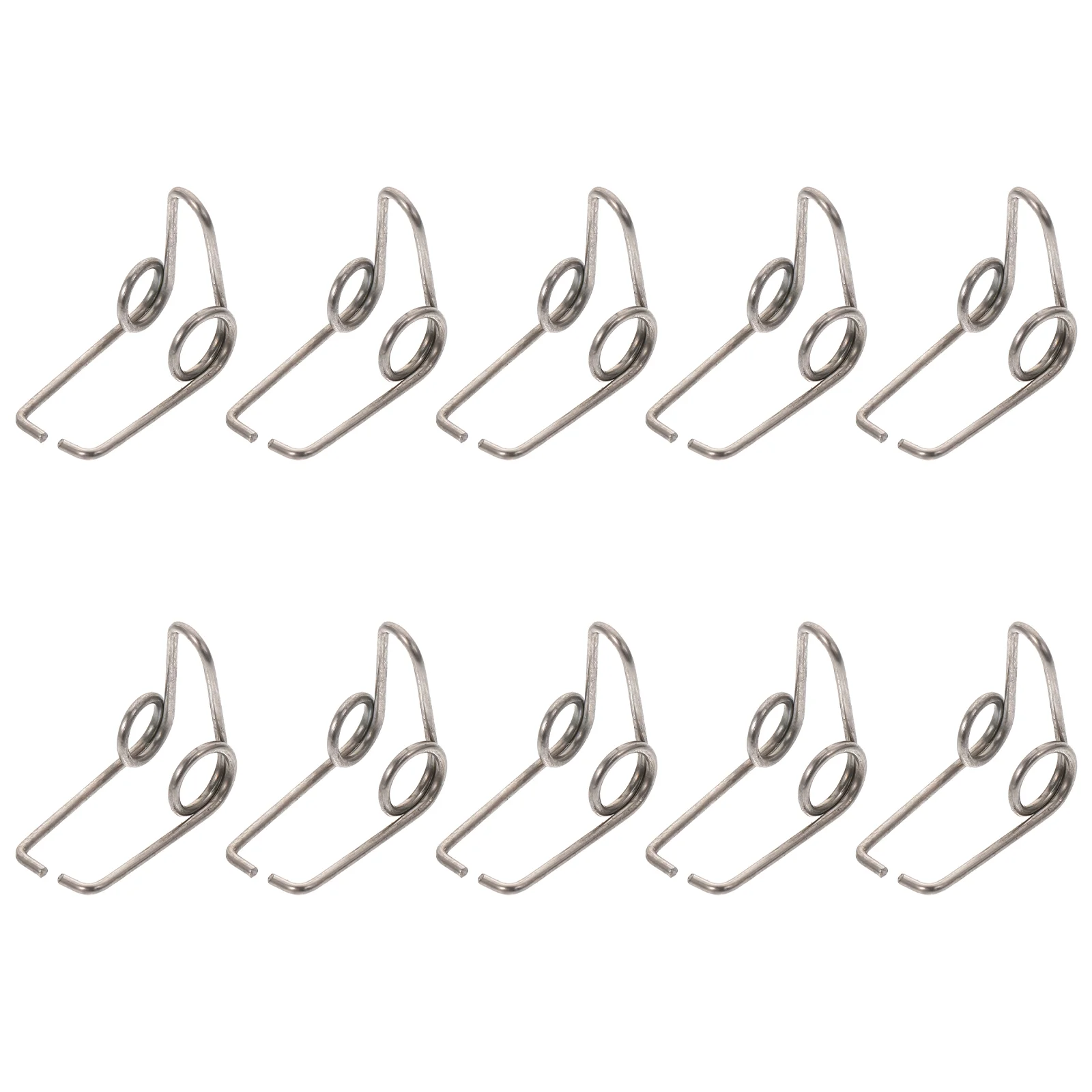 

10 Pcs Water Key Spring Trumpet Drain Clique Springs Accessories Knitting Components Iron Watergate Replacements Silver Suit