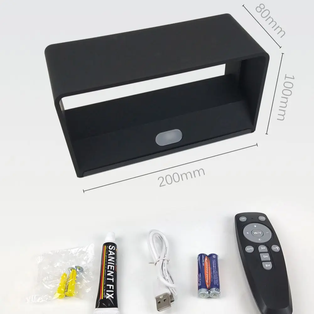 USB 충전식 실내 벽 램프, 리모컨 PIR 모션 센서, 마그네틱 벽 조명, 4400mah 배터리 작동
