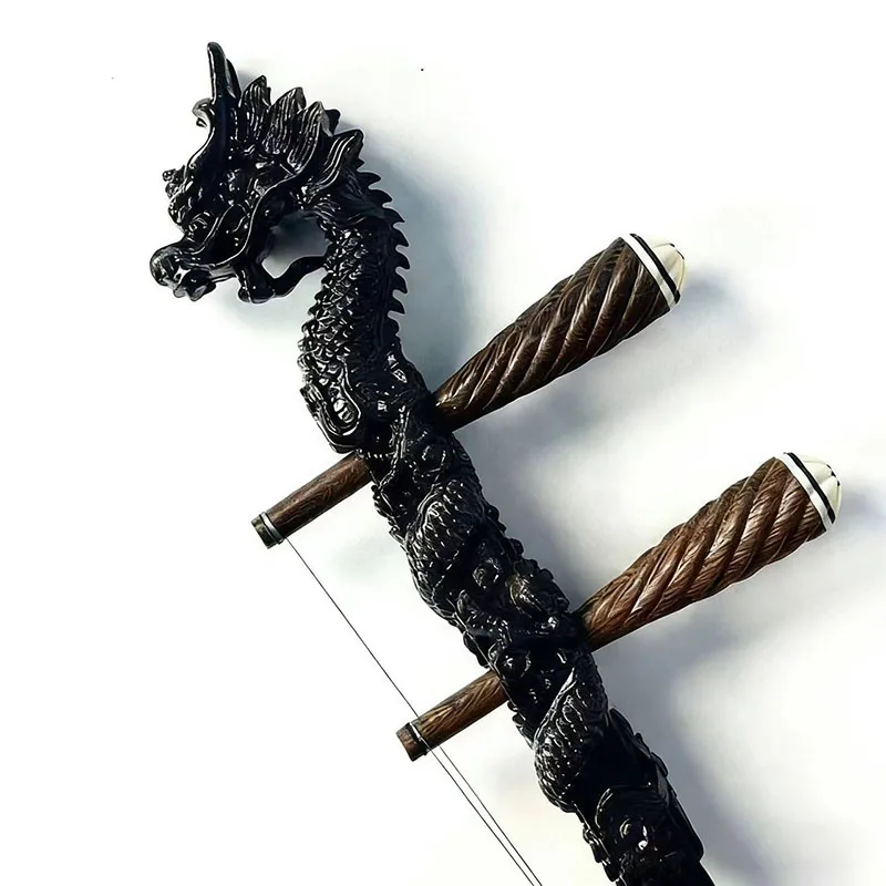 Folk Traditional Erhu Portable Adult Beginners Urheen Ebony Dragon Head Erhu Professional Performance Stringed Instruments