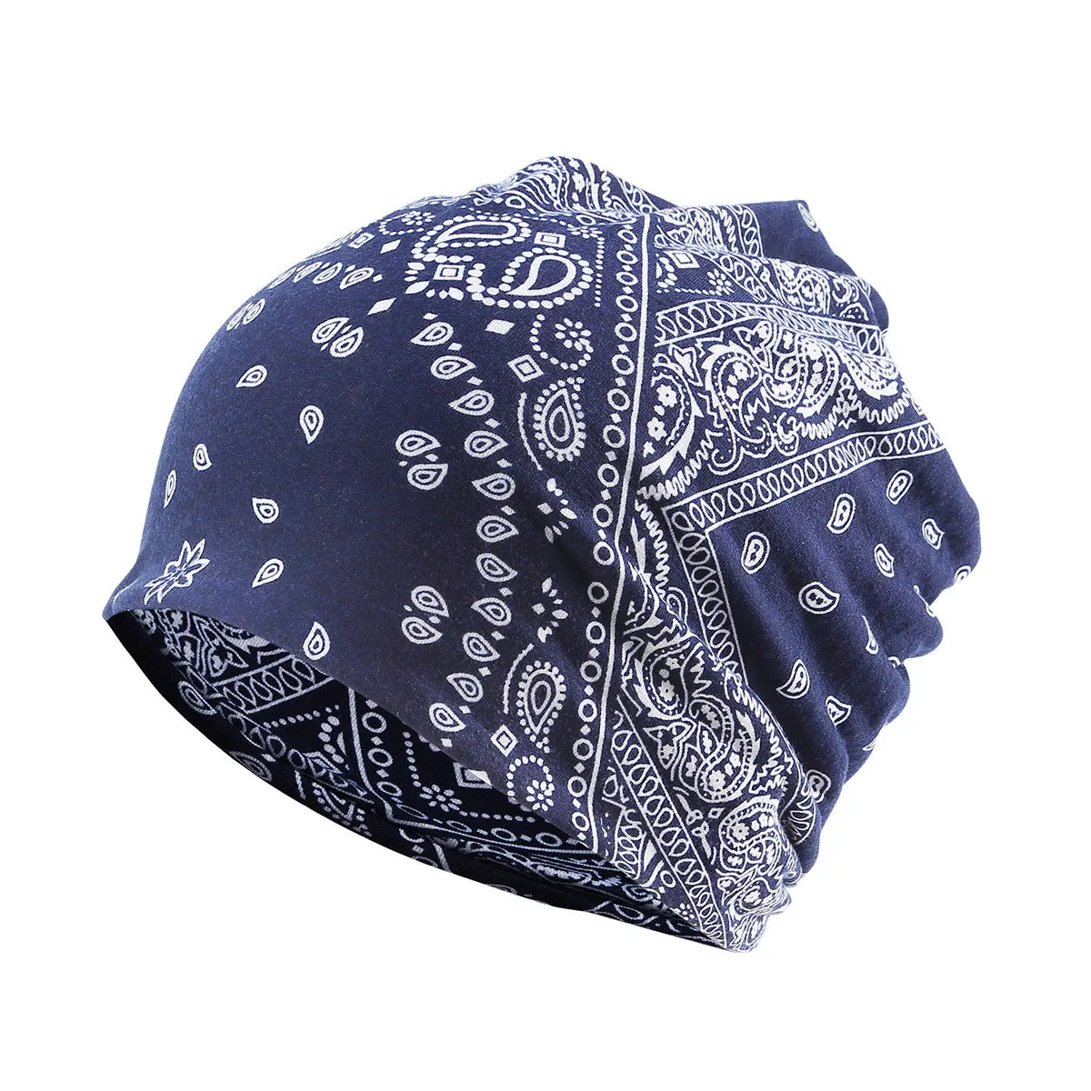 

Winter Paisley Pattern Baggy Beanie Hat For Men Women Slouchy Hat Skiing Warm Cap Hip Hop Baggy Cap Chemo Cap Thin Turban