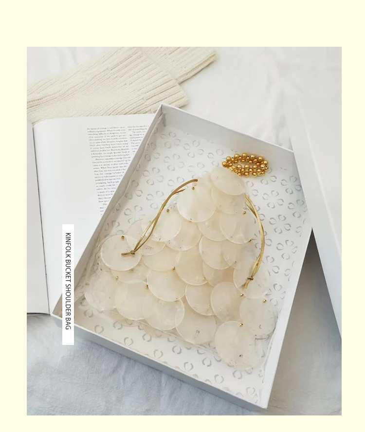 Shell Bag Natural Piece Bag Sequin Hand Weaving Beaded Pearl Handbag Women Luxury Evening Sequins Handbag crossbody bag women handbags