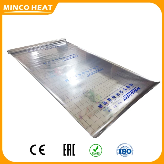 Minco ความร้อนทั้งหมดขนาดกว้าง100ซม.0.06มม.อลูมิเนียมฟอยล์ฉนวนกันความร้อนกระจกสะท้อนแสงสำหรับ Underfloor ร้อนระบบ 1