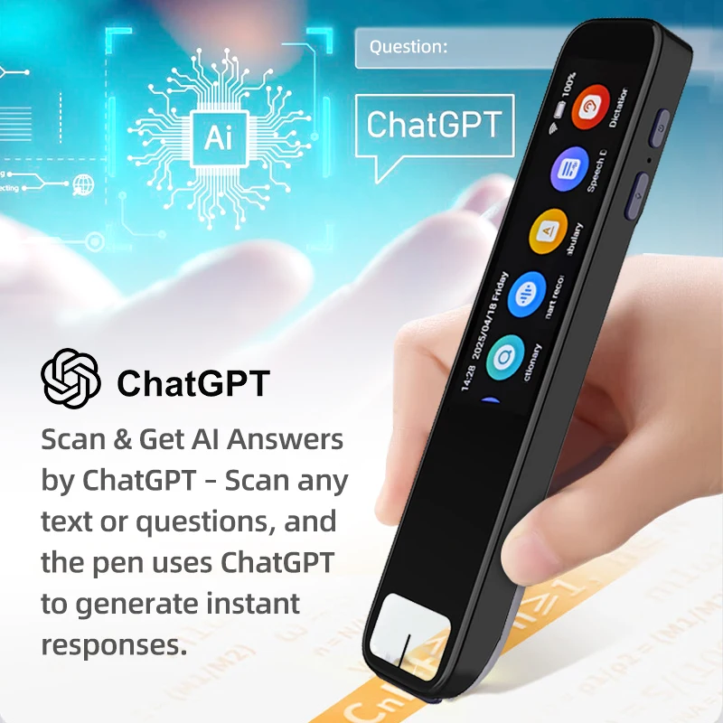 AI Smart Pen with ChatGPT integration Built-in ChatGPT integration scans questions and receives instant AI-generated answers 2