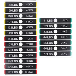 1 Sheet of Weight Tags Gym Sticky Tag Nail Sticker Equipment Label Nail Sticker Tabs Nail Sticker