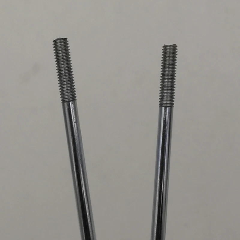 니플이 있는 전기 자전거 휠 스포크, 40 개, 12G 직경 2.6mm 소재, 45 스틸 J-밴드 동일 직경 실린더 바디