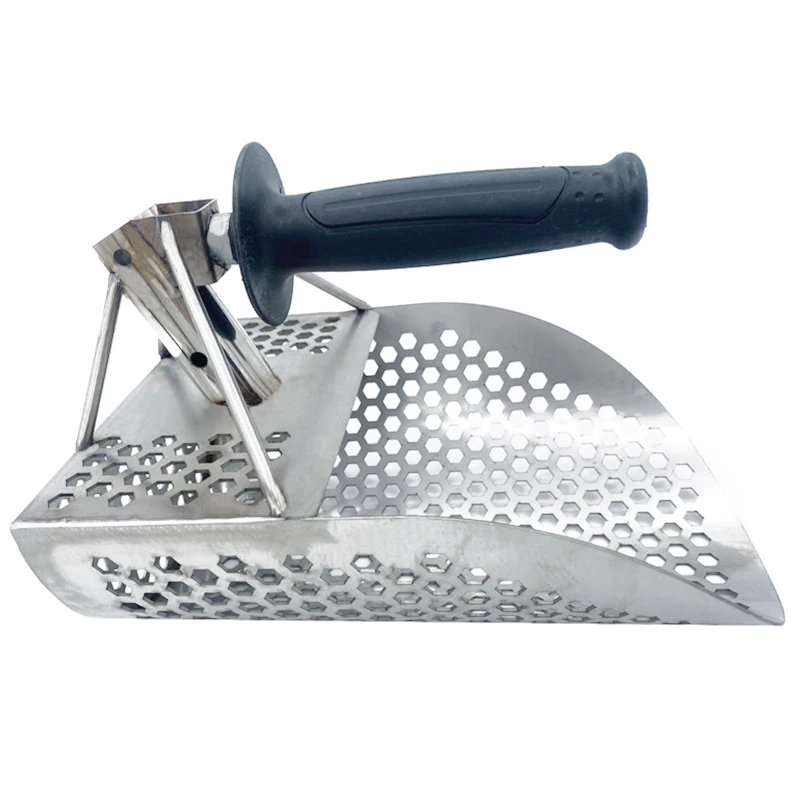 Beach Sand Scoop Shovel Metal Detector Sand Scoops Treasure Detecting Tool Stainless Steel Hex Metal Detector Sand Scoop