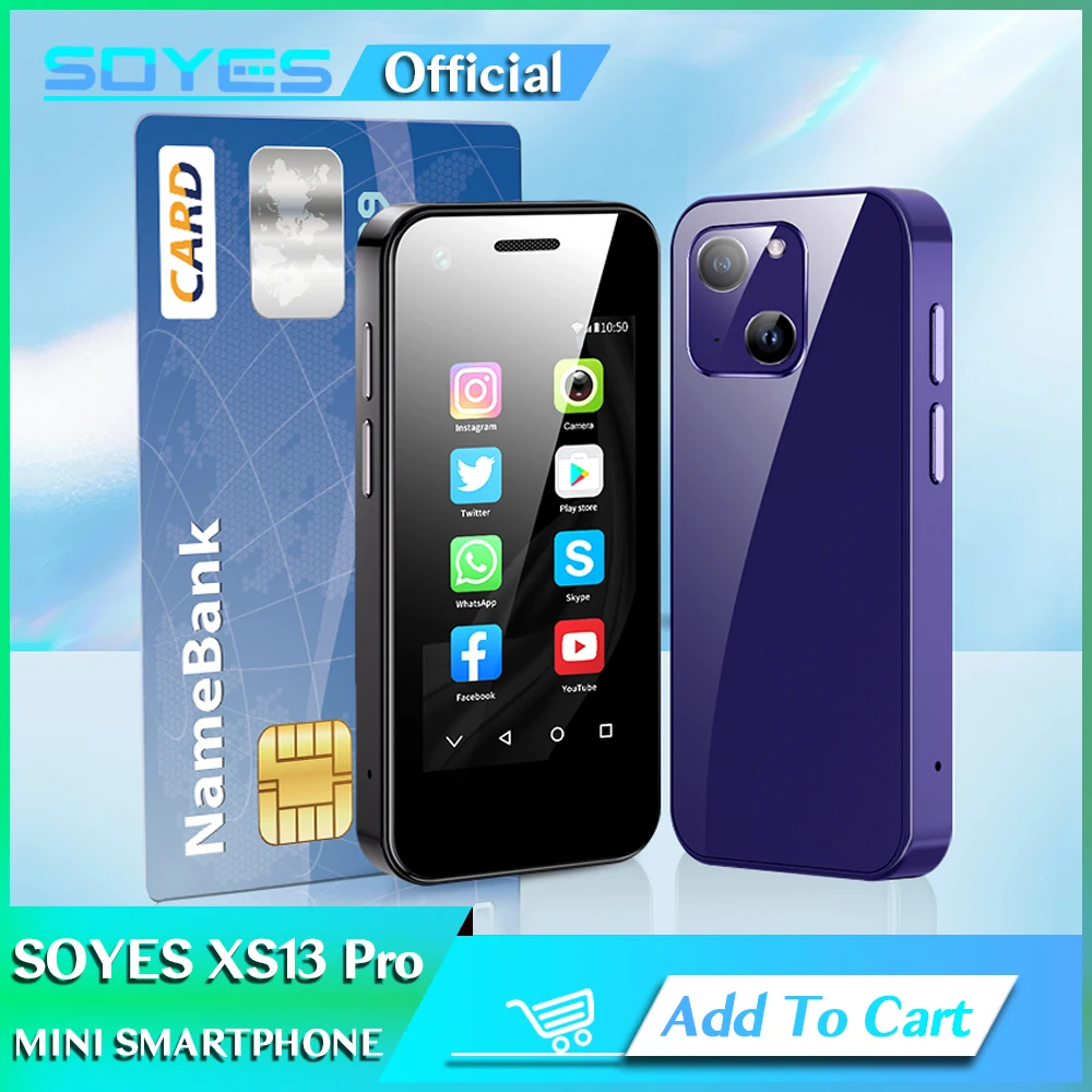 Nuovi Arrivi Soyes Xs13 Pro Mini Smartphone 2.5 ''Display Android 2Gb Ram 16Gb Rom Quad Core Google Play 3G Wcdma Piccolo Telefono