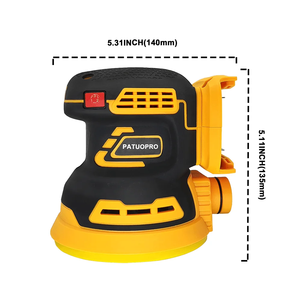 125mm Brushless Disc Random Orbital Electric Sander Grinder Polisher Sanding Machine 3 Speed for Makita 18V Battery(No Battery)) 5