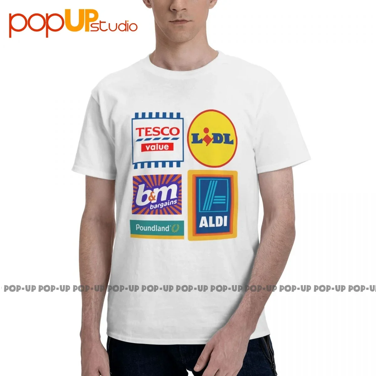 Top Budget Supermarket , Tesco Value, Lidl, Aldi, Pied Land T-Shirt Tee Daily Shirt Best Seller