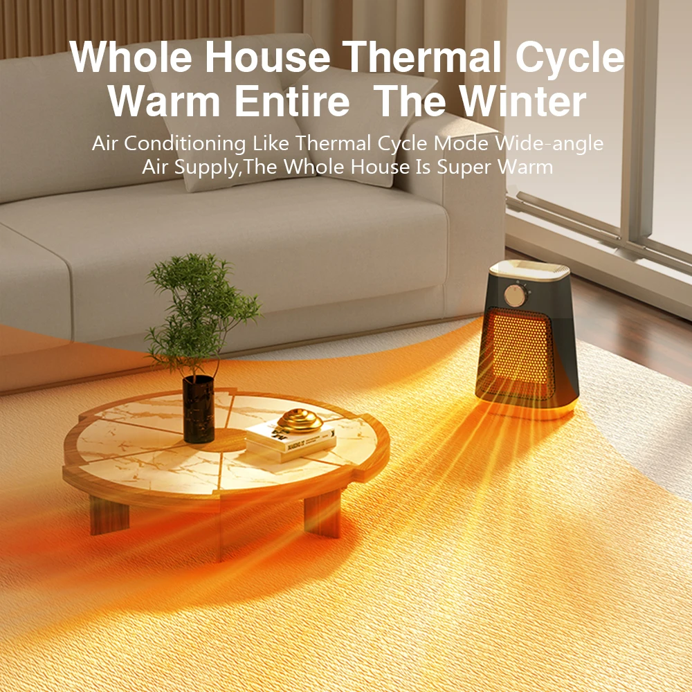 Winter 1500W Electric Heater Portable Fan Heaters 110/220V PTC Ceramic Heating Mini Space Desk Heaters Warmer Machine For Room 2